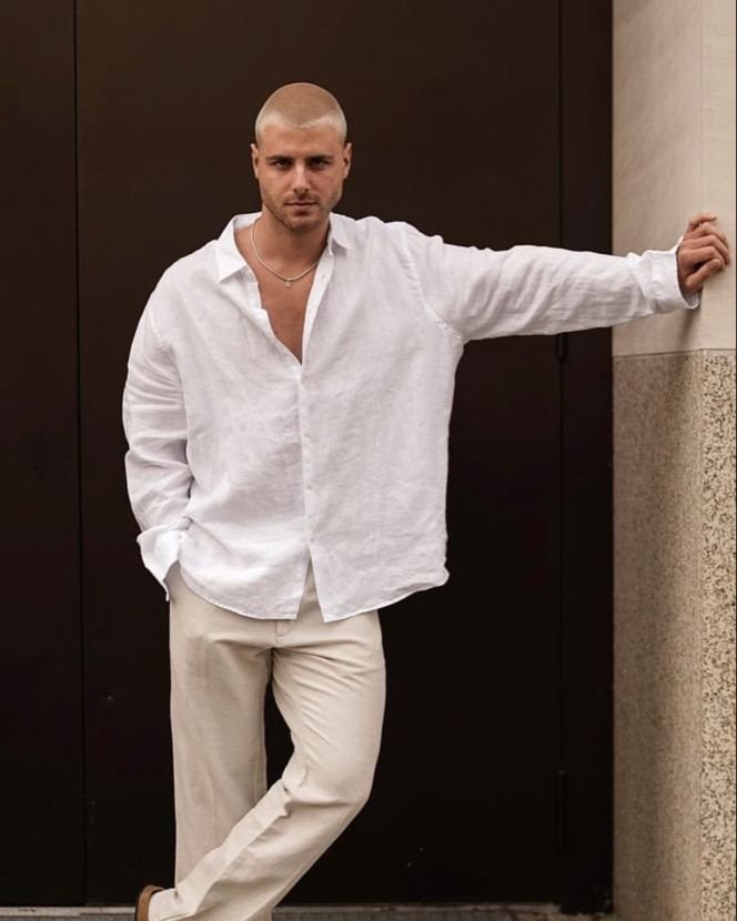 Total look lin blanc